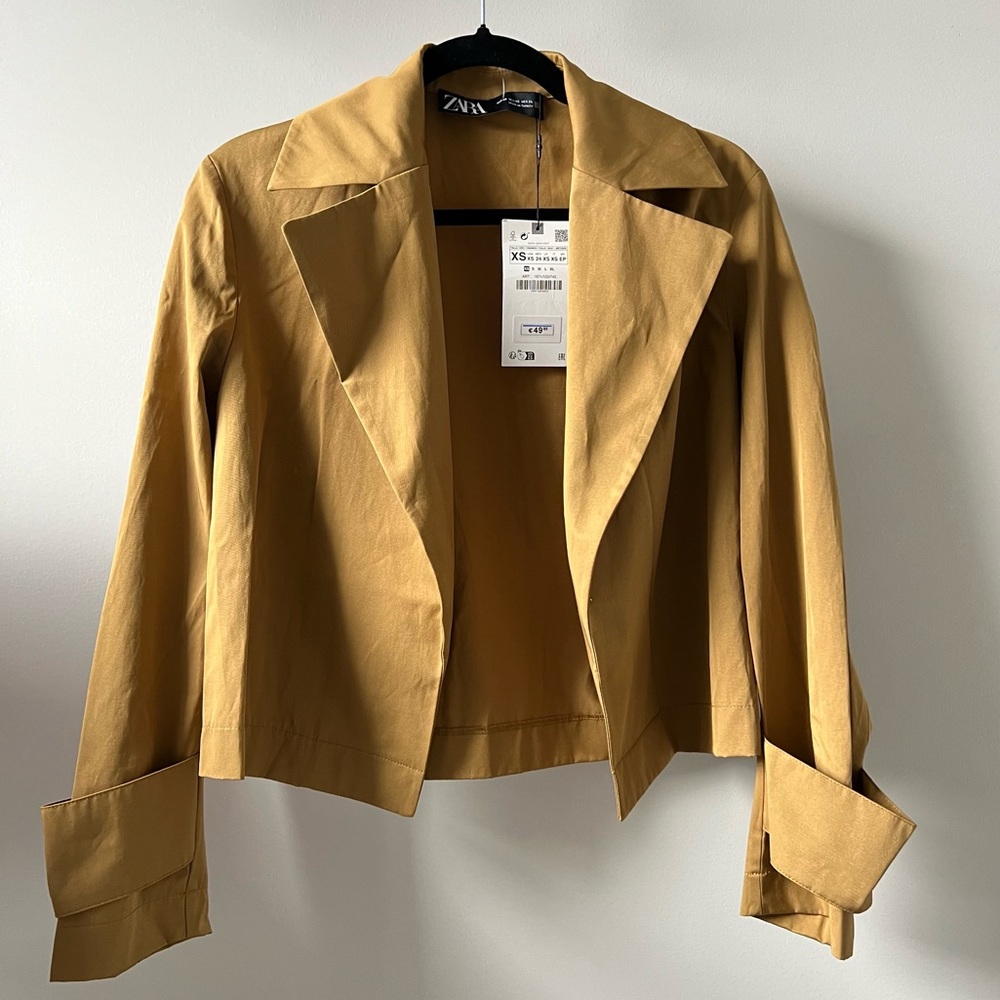 Zara cropped trench style jacket